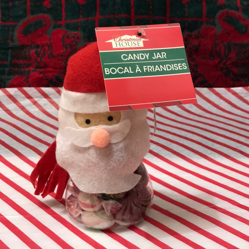 Christmas House Santa Claus Candy Jar